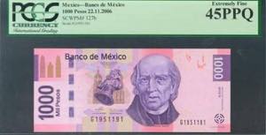 MEXICO. BANCO DE MEXICO. 1000 Pesos. 22 ... 