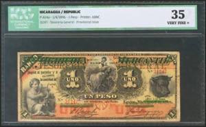 NICARAGUA. 1 Peso. 1 April. 1896. (Pick: ... 