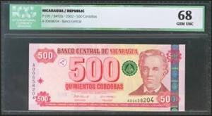 NICARAGUA. 500 Cordobas. 2002. ... 