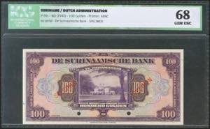 SURINAME. 100 Gulden. 1940. Specimen. (Pick: ... 