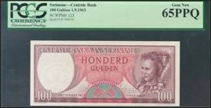 SURINAME. 100 Gulden. 1 September 1963. ... 