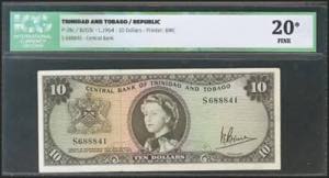 TRINIDAD AND TOBAGO. 10 Dollars. 1964. ... 
