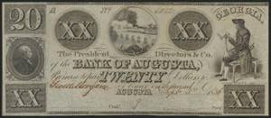 USA. 20 Dollars. Bank of Augusta. 1835, ... 