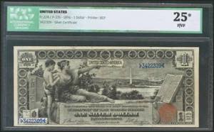 USA. 1 Dollar. Siver Certificate Note. No ... 
