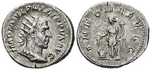 FILIPO I. Antoniniano. (Ar. 4,07g/24mm). ... 