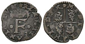 FELIPE II (1556-1598). 1 Quattrino (Ae. ... 