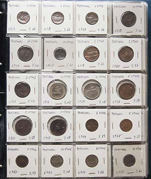 PORTUGAL. Colección de 237 monedas de entre ... 