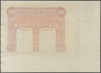 200 pesetas. (1892ca). Bank of ... 