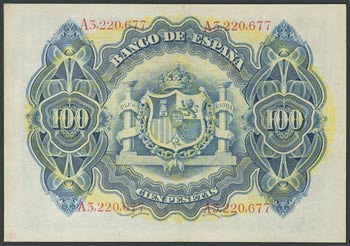 100 Pesetas. June 30, 1906. Series ... 
