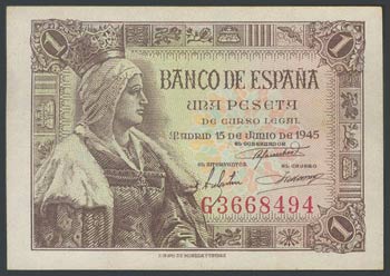 1 peseta. June 15, 1937. Series G. (Edifil ... 