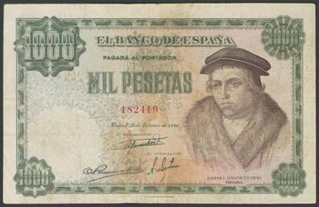 1000 Pesetas. February 19, 1946. (Edifil ... 