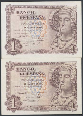 1 Peseta. 19 de Junio de 1948. Pareja ... 