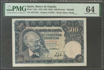 500 pesetas. November 15, 1951. Without ... 