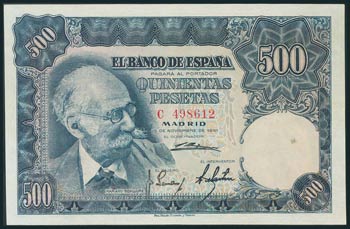 500 pesetas. November 15, 1951. Series C, ... 