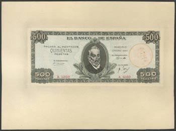 Unapproved proposal of the obverse of a 500 ... 