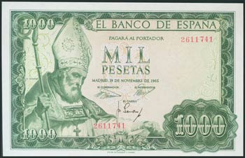 1000 Pesetas. November 19, 1965. Without ... 