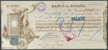 First Exchange of the Bank of Spain, dated ... 
