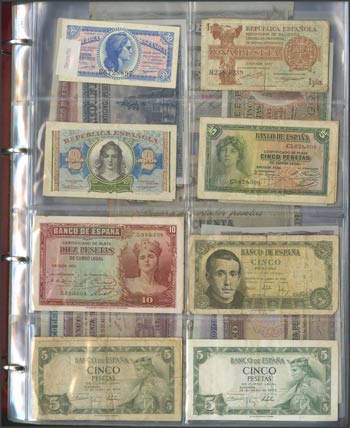 Set of more than 68 Bank of Spain notes with ... 