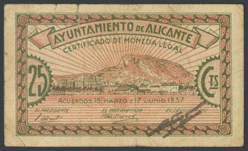 ALICANTE. 25 cents. June 17, 1937. ... 