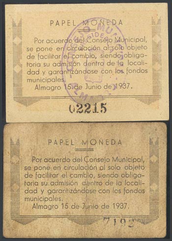 ALMAGRO (CIUDAD REAL). 25 Céntimos y 1 ... 