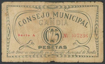 GANDIA (VALENCIA). 25 Céntimos. ... 