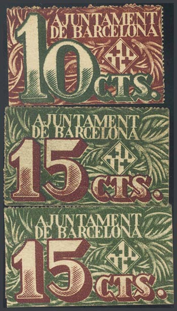 BARCELONA. 10 Cents and 15 Cents (2). ... 