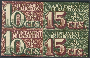 BARCELONA. 10 Cents (2) and 15 Cents (2). ... 