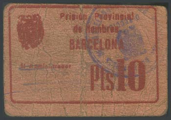 (1950ca). Card of 10 Cents of the ... 