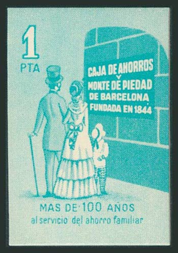 BARCELONA. (1980ca). Voucher of 1 Peseta ... 