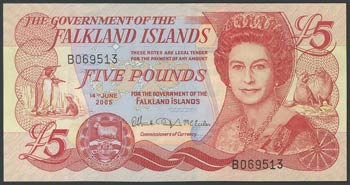 FALKLAND ISLANDS. 5 Pounds. 1 July 2005. ... 