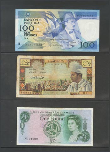 Set of 15 foreign banknotes from different ... 