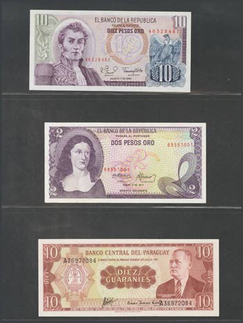 Set of 35 foreign banknotes from various ... 