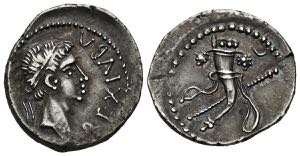 KINGS OF MAURITANIA, Juba II. Denarius. (Ar. ... 
