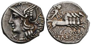 M. BAEBIUS QF TAMPILUS. Denarius. 137 BC ... 