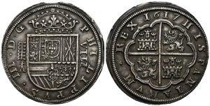 FELIPE III (1598-1621). 8 Royals. (Ar. ... 