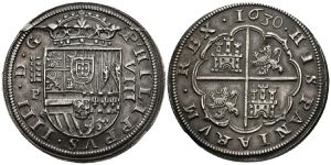 FELIPE IV (1621-1665). 8 Royals. (Ar. 27.44g ... 