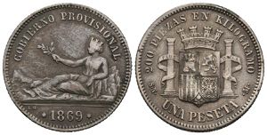 GOBIERNO PROVISIONAL (1868-1871). 1 Peseta. ... 
