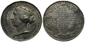 ISABEL II (1833-1868). Medal. (Ar. 79.83g \/ ... 