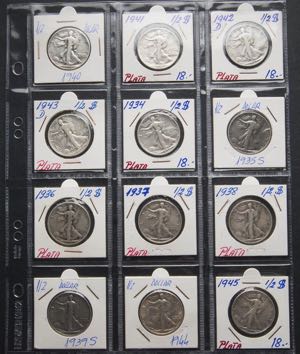 UNITED STATES. Set consisting of 14 silver ... 