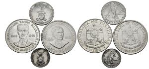 PHILIPPINES. Nice set consisting of 4 silver ... 