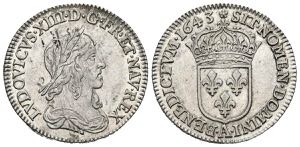 FRANCIA, Luis XIII (1610-1643). 1/12 Ecu. ... 