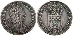 FRANCIA, Luis XIII (1610-1643). 1/2 Ecu. ... 