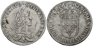 FRANCIA, Luis XIII (1610-1643). 1 Ecu. (Ar. ... 