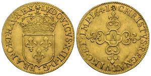 FRANCE, Louis XIII (1610-1643). Gold Ecu. ... 