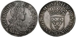 FRANCIA, Luis XIV (1643-1715). 1 Ecu. (Ar. ... 
