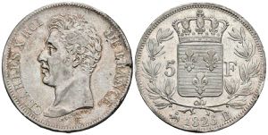 FRANCIA. 5 Francs. 1826. Rouen B. Gad. 643. ... 