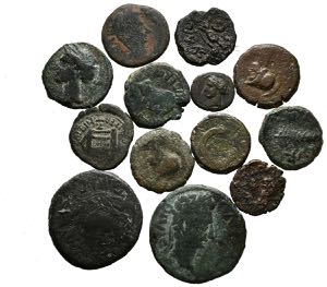 ANTIGUA HISPANIA. Lot consisting of 13 coins ... 
