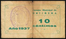 ONTIÑENA (HUESCA). 10 Céntimos. ... 