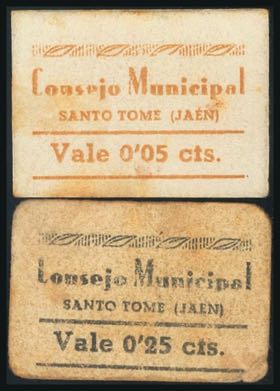 SANTO TOME (JAEN). 5 Cents and 25 Cents. ... 
