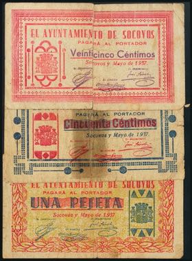 SOCOVOS (ALBACETE). 25 Cents, 50 Cents and 1 ... 